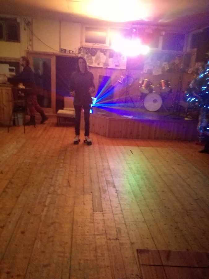 Roller disco in the Hall